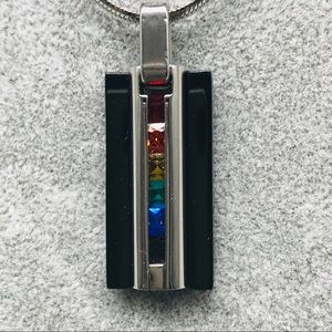 stainlesssteel pendant Swarovski Crystals beads